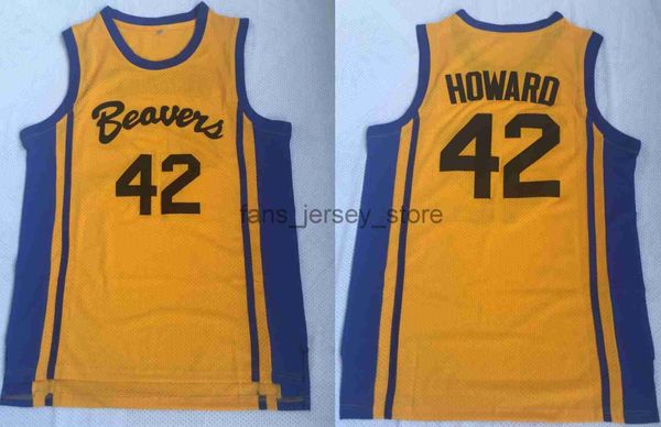 

stitched ncaa teen wolf scott basketball jerseys college howard 42 beacon beavers yellow movie jersey shirts s-2xl, Black