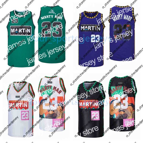 

basketball jerseys james movie basketball jerseys 23 marty mar men size s-xxl, Black;red