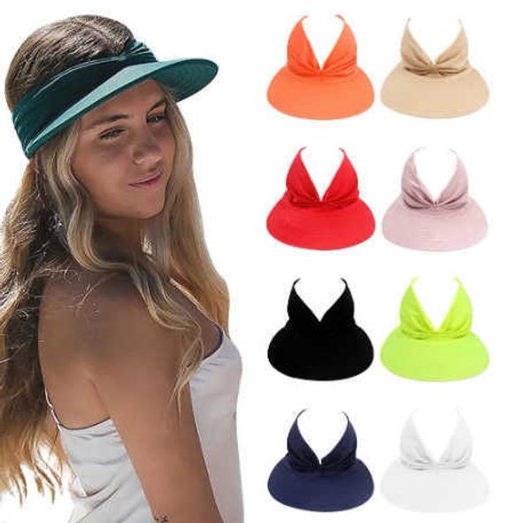 

beanie/skull caps summer hat for women anti-uv wide brim visor hat easy to carry travel caps fashion beach summer sun protection hats t22120, Blue;gray