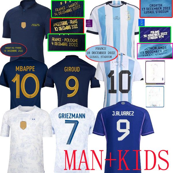 

2022 mbappe soccer jerseys maroc argentina angleterre griezmann 2023 giroud alvarez maillot de foot equipe maillots kids kit, Black;yellow