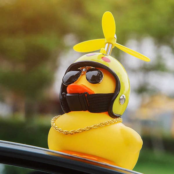 

interior decorations cute duck helmet doll car decoration center console side view mirror decoration duck for car goods auto interior access
