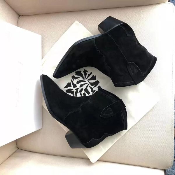 

isabel pairs marant dewina suede ankle boots black suede fashion season shoes