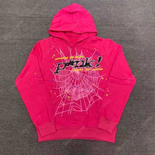 

hooded sweatshirts foaming printing web sp5der men women 1 1 cotton terry pullover, Black