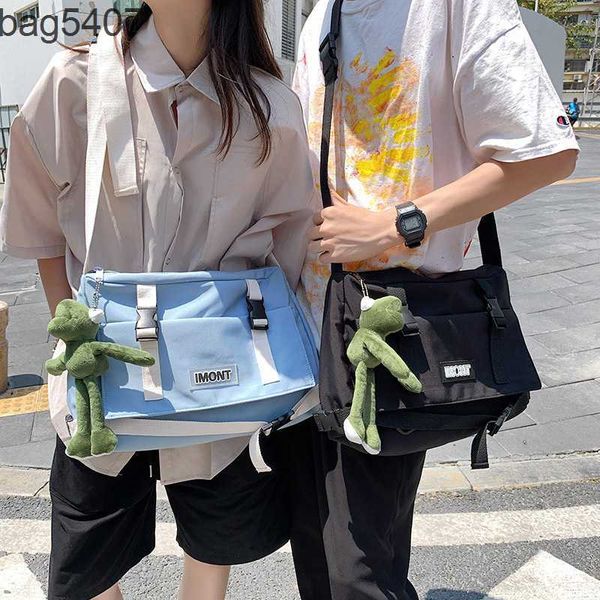 

2023 design bag stores 70% wholesale and retail large capacity canvas men's fashion brand harajuku work cloth student backpack single s