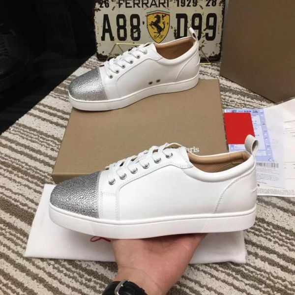 

christians red-bottoms low cut spikes flats casual shoes r men women sneakers runners trainers shoe black suede silver diamon asz