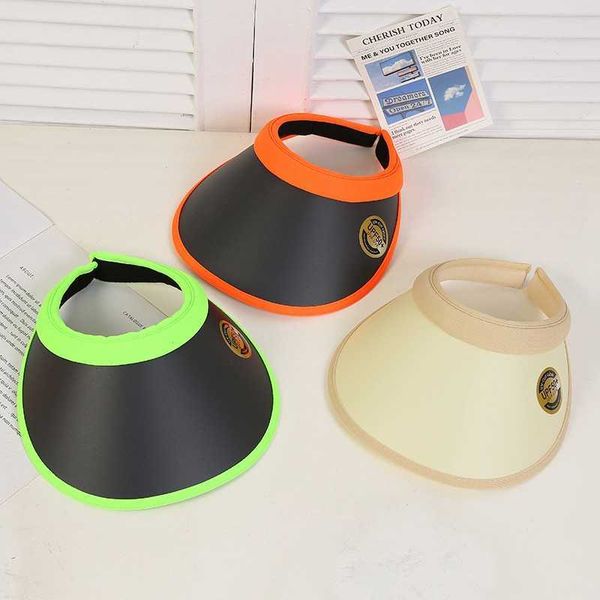 

beanie/skull caps anti-uv sun protection women summer sun visor hat outdoor shading korean version wide brim empty hat beach cap t221201, Blue;gray
