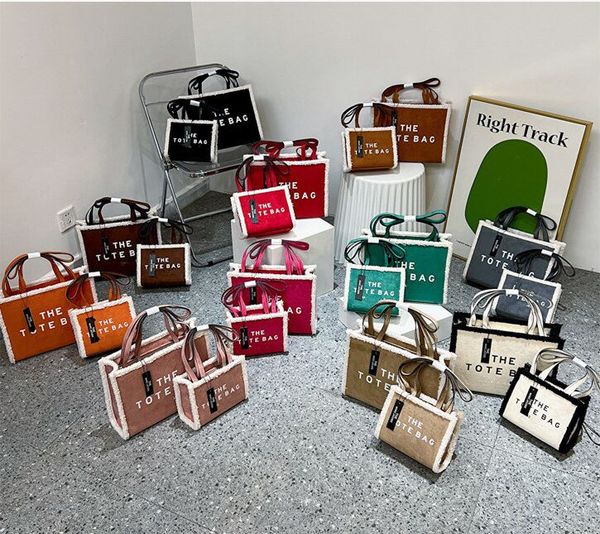 

2 size marc the tote bag famous designer cool practical large capacity shoulder handbag women great coin purse crossbody casual square canva, Red;black