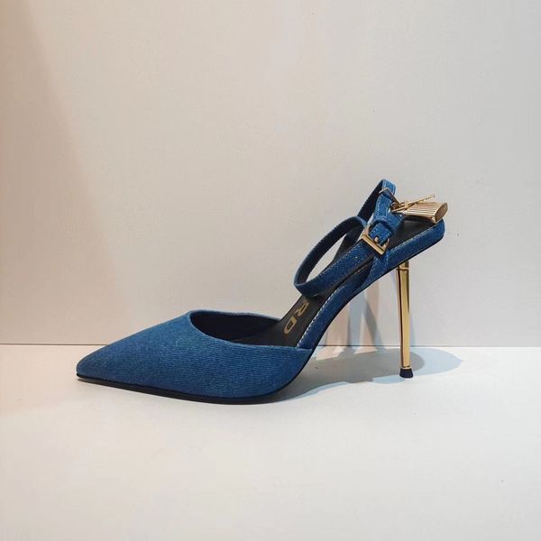 

high heeled sandals for womens luxury designer golden lock decorate ladies dress shoesgenuine leather .5cm metal heels women stiletto sand, Black