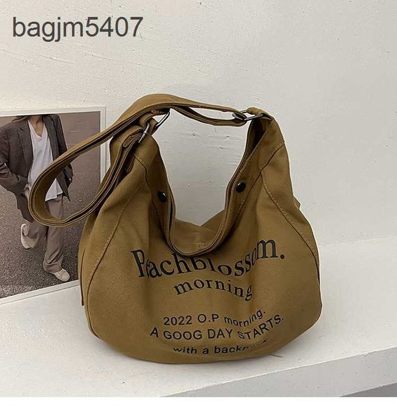 

2023 design bag stores 70% wholesale and retail new fashion shoulder women's american large capacity canvas msenger popular tote