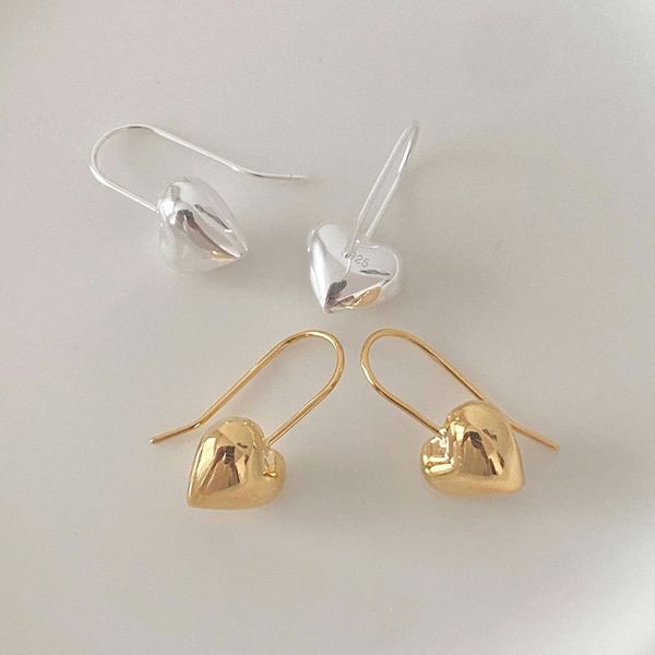 

cute heart love stud earring 925 sterling silver charm hook earrings dainty jewelry gifts for her birthday valentines day xmas, Golden;silver