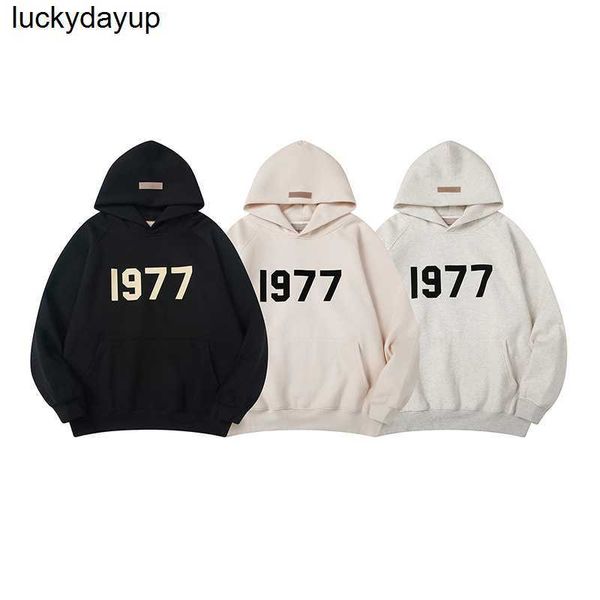 

men's hoodies designer sweatshirts thread essential loose hoodie couple fashion brand streetwear hoodie, Black