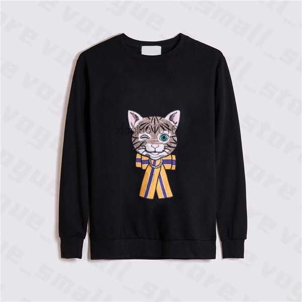

2021 gu new womens designer hoodies fashion lamb animal autumn winter mens long sleeve hoodie pullover clothes cat sweatshirts asian gw85, Black
