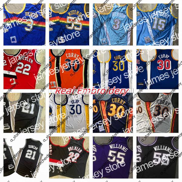 

basketball jerseys basketball jerseys real embroidery retro mitchell and ness basketball jerseys carmelo iverson anthony dikembe mutombo ste, Black;red