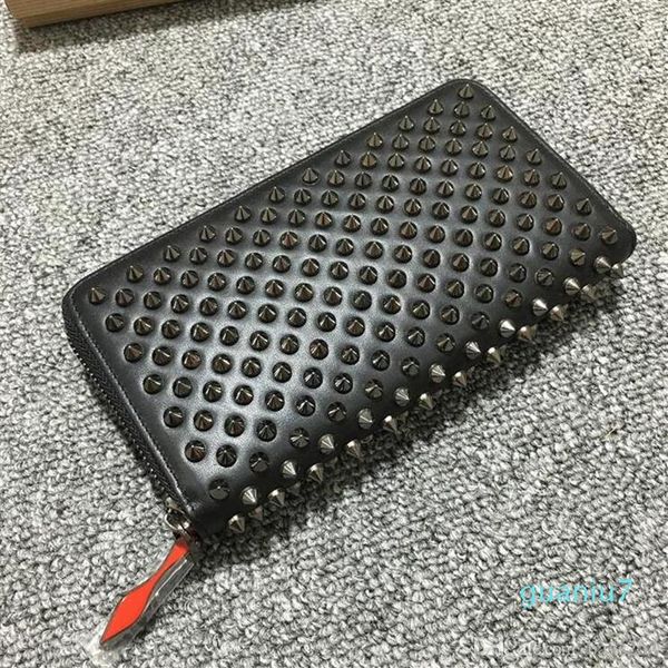 

name brand bags rivets wallet red bottom panelled spiked clutch women men leather spikes bag handbag panettone leathers wallets180y