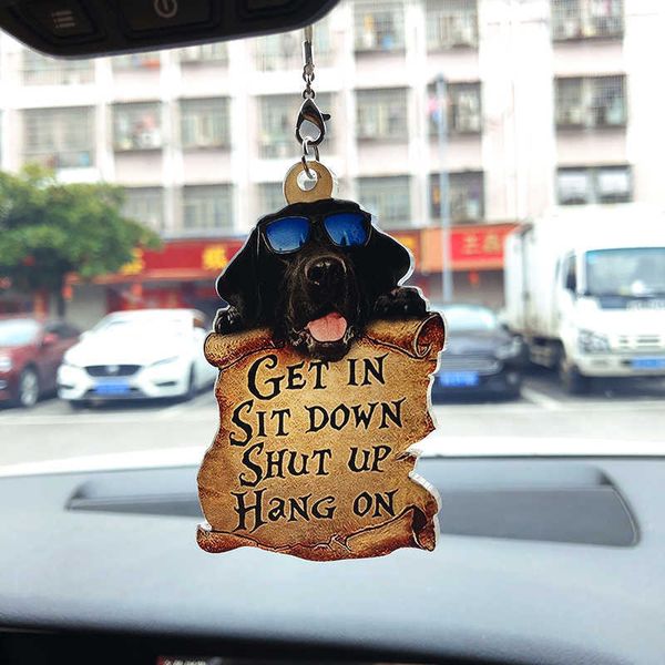 

interior decorations personality acrylic dog car interior pendant decoration hanging dog rear view mirror pendant for auto goods interior ac
