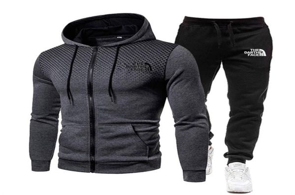 

men039s tracksuits autumnwinter tracksuit men039s fishing hoodie set plus fleece outdoor sports warm long sleeve pants pull4399223, Gray