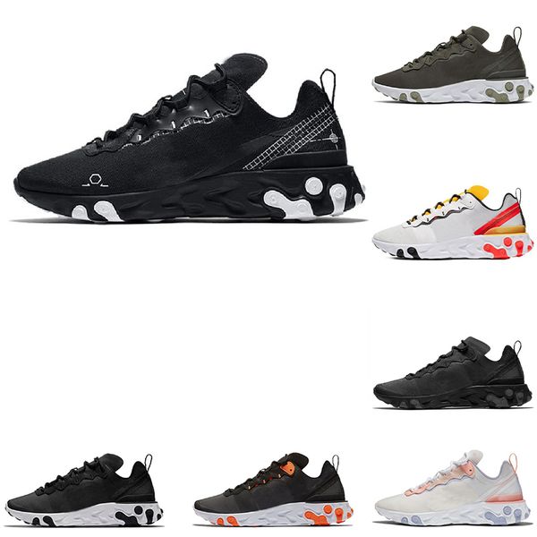

2023 react vision element 55 87 running shoes men women triple black white iridescent vast grey anthracite phantom mens trainers outdoor sne