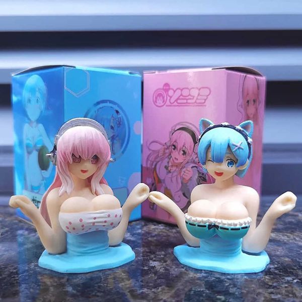 

interior decorations shaking chest girls car dashboard ornament cute anime dolls plump shape car interior accessories motorcycle decoration