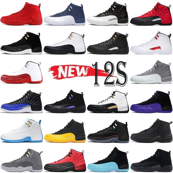 

jumpman 12 men basketball shoes 12s playoffs royalty stealth reverse flu game hyper royal utility dark concord mens trainers outdoor sports