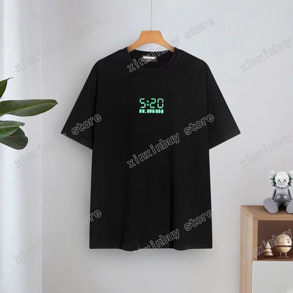 

xinxinbuy men designer tee t shirt paris love letter print london short sleeve cotton women white black khaki xs-2xl, Black;brown