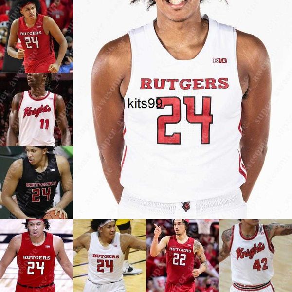 

ncaa rutgers scarlet knights basketball jerseys ron harper jr clifford omoruyi geo baker paul mulcahy caleb mcconnell mawot mag oskar palmqu, Black;red
