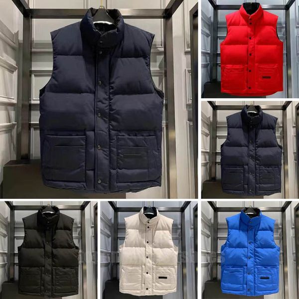 

jacket down jackets men's vests winter down clothing designer coat chest velcro embroidery detachable fur collar with2023, Black