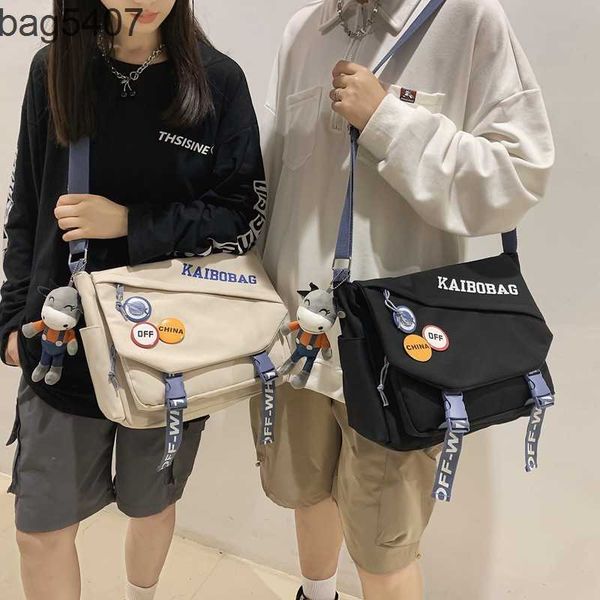 

2023 design bag stores 70% wholesale and retail fashion brand crossbody large capacity nylon art student class one shoulder postman