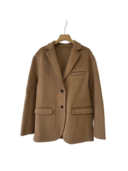 

women's outerwear & coatssimple and atmospheric woolen suiting coat, Black;brown