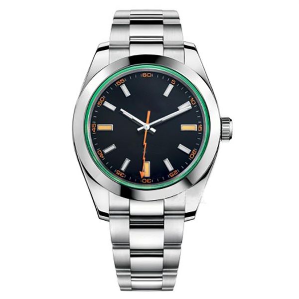 

luxury mens watch sapphire glass waterproof automatic mechanical movement 904l stainless steel black dial exp man watches male wri256q, Slivery;brown