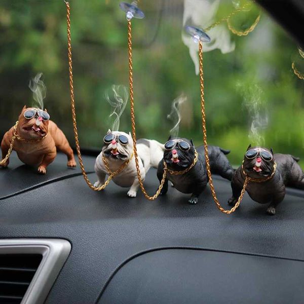 

interior decorations 14cm resin bully pitbull dog car interior decoration dashboard ornament fashion funny cute home decoration auto accesso