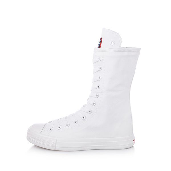 

2022 four season women's boots fashion solid breathable mid front lace up side zipper women's soft and comfortable dance shoes, Black