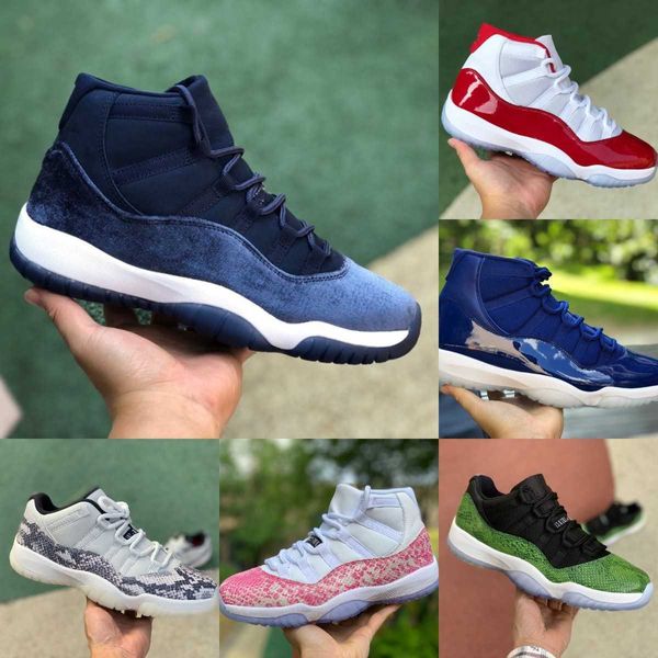 

jumpman 11 retro basketball shoes men 11s cherry cool grey midnight navy jubilee 25th anniversary concord bred low legend blue mens women