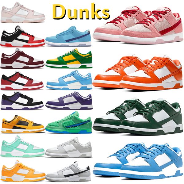 

men women causal shoe sneakers low panda white black grey unc syracuse green glow outdoors chlorophyll triple pink strangelove gai mens casu