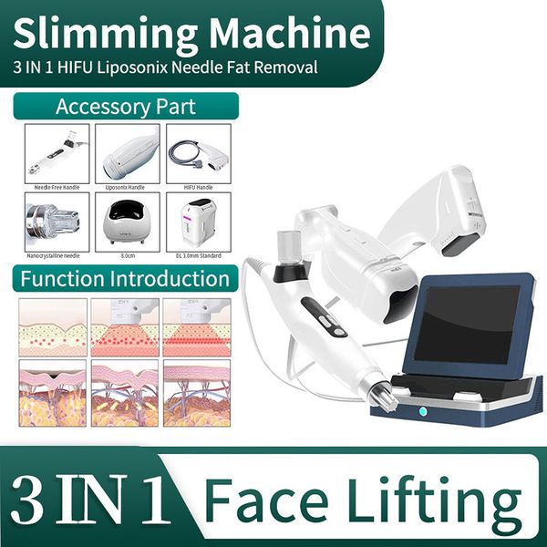 

4d hifu no-needle ultrasound skin lifting machine 8 cartridges ultrasound ultrasonic therapy machine liposonix body slimming macine