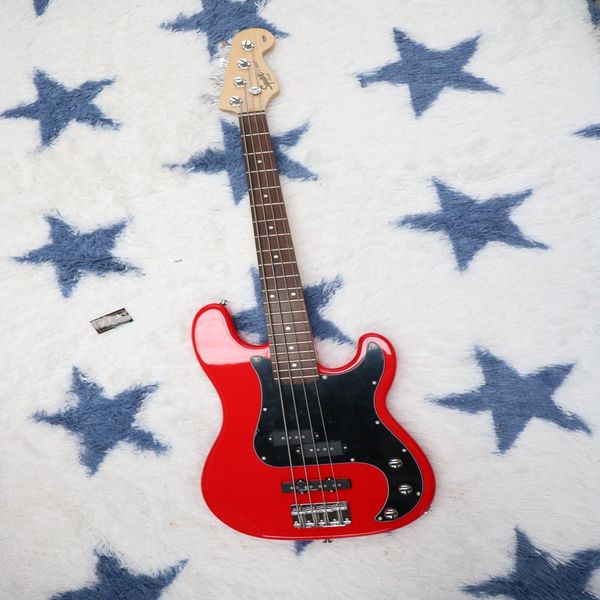 

red vier saiten bass e-gitarre high-end pickup palisander griffbrett