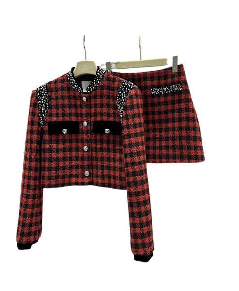 

velvet beaded small stand collar jacket with filter on upper body, White