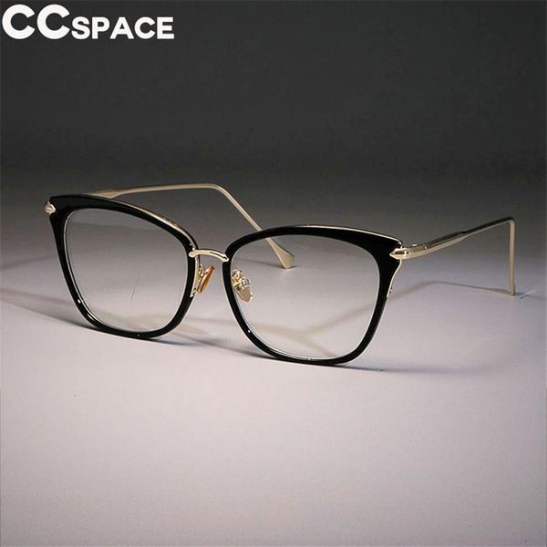 

lady cat eye glasses frames women retro big glasses alloy ccspace brand designer optical fashion computer glasses 45369223u