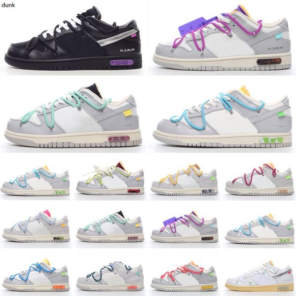

2023 men women casual shoes sbduks ow no.1-50 lot the white low skate off university blue fragment running shoes 36-45
