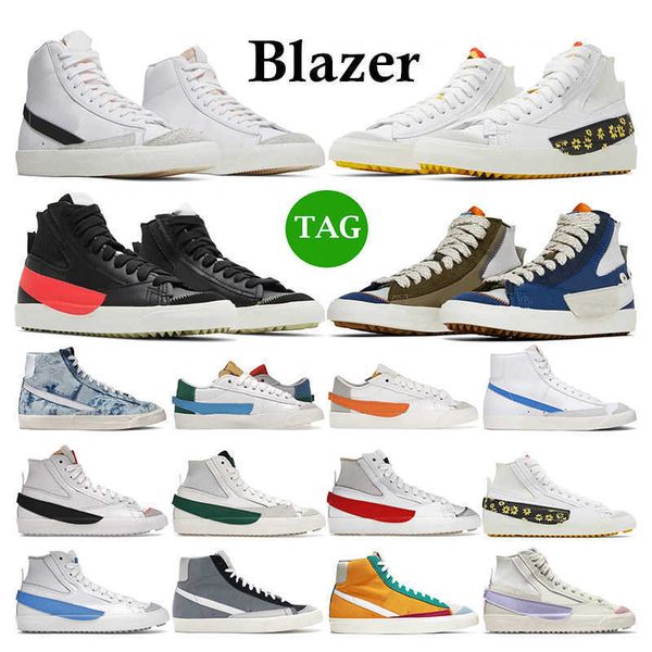 

blazer mid 77 designer vintage mens casual shoes women black white unc pink oxford orange sail glaze powder sport sneakers trainers