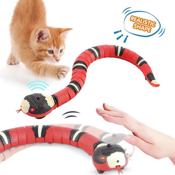 

cat toys smart sensing snake electric interactive for cats usb charging accessories child pet dogs game play toy293b