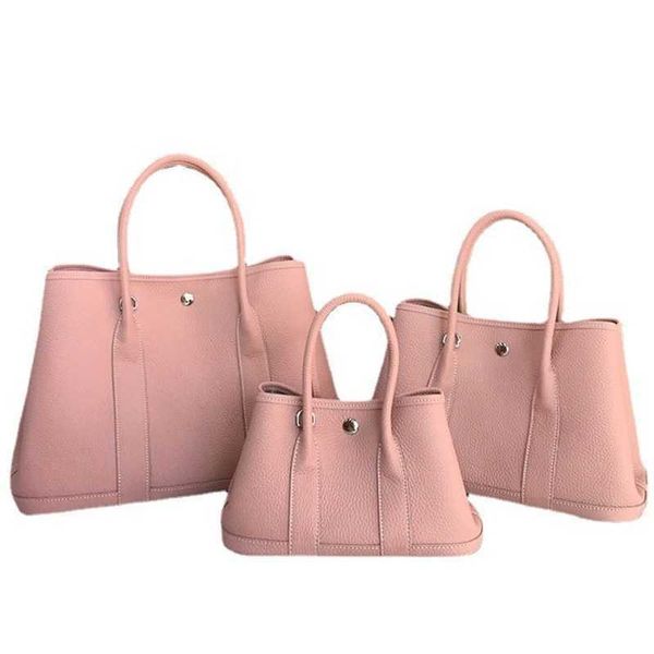 

herme handbags garden party bag lychee grain layer cowhide simple large capacity portable single shoulder messenger mother