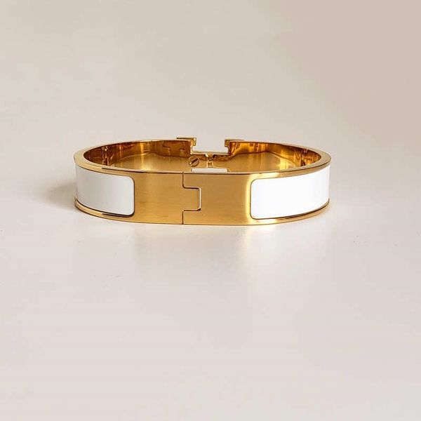 

bangle designer h letter bracelet luxury brand enamel bracelets men and women personality fashion bangles everyday accessories party wedding, Black