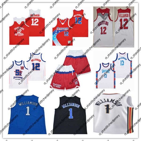

college basketball wears men 12 zion williamson spartanburg griffins high school basketball jersey orange red white black blue stitched nola