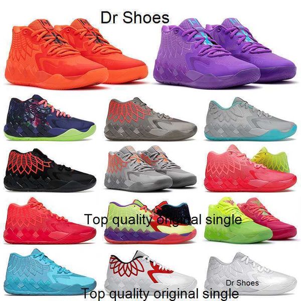 

basketball shoes ball trainers sports sneakers red black blast queen city 2022 lamelo balls mb.01 mens 3 rick and morty rock ridge not