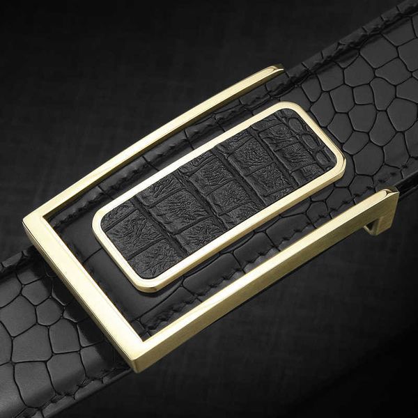 

belts buckle designer genuine leather 3.8cm wide belt men cowskin waistband fashion luxury brand crocodile grain 1216, Black;brown