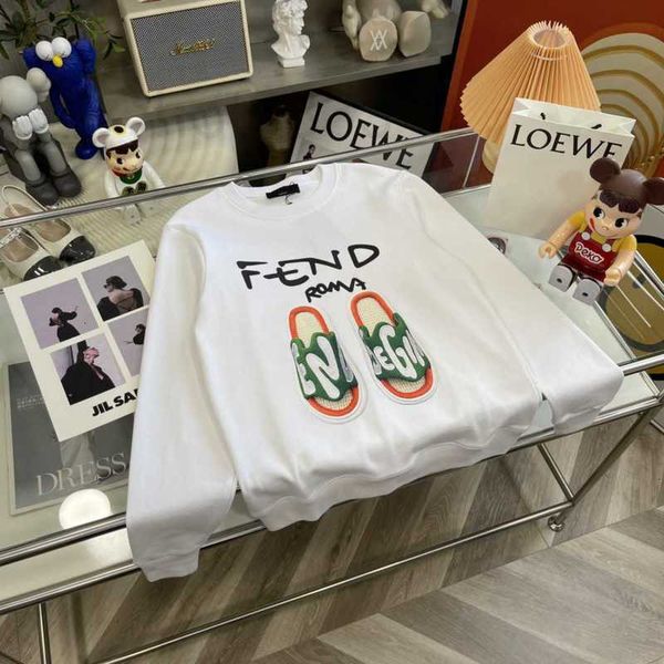 

men's hoodies & sweatshirts designer 2022 early autumn new couple's 3d slippers printed letter crew neck sweater and women's, Black