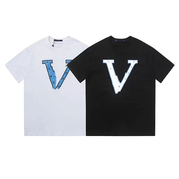 

mens t shirt letter print round trapstar neck short sleeve black white fashion men women tees luxury designer letter printed shirts s-xxl.14, White;black