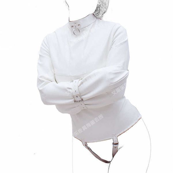 

toy massager aisile white leather compulsory binding clothes fun imprisonment restraint and articles factory