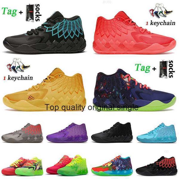 

2022 mens sport basketball shoes fashion lamelo ball mb.01 not from here rock ridge black red blast galaxy i iridescent dreams queen