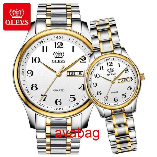 

wristwatches valentine's romantic his and hers wristwatches quartz analog wrist watches set for lovers pair of 2 olevs couple watch acu, Slivery;brown